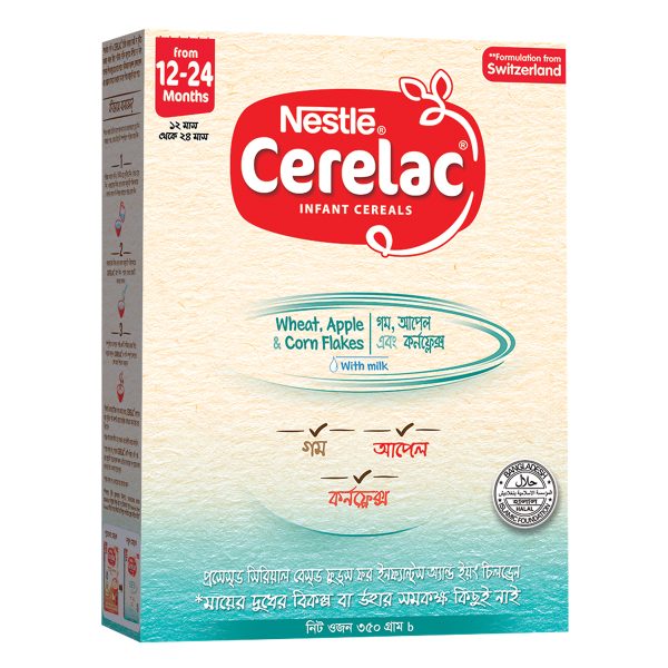 CERELAC 12-24 WHEAT & APPLE CRON FLAKES 400G
