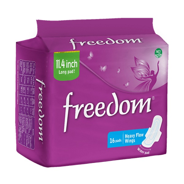 FREEDOM HEAVY FLOW WINGS 16 PADS