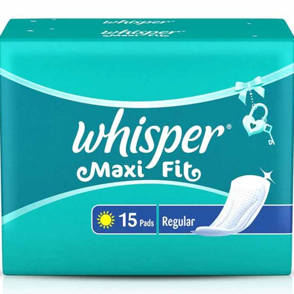 WHISPER MAXI FIT 15 PADS